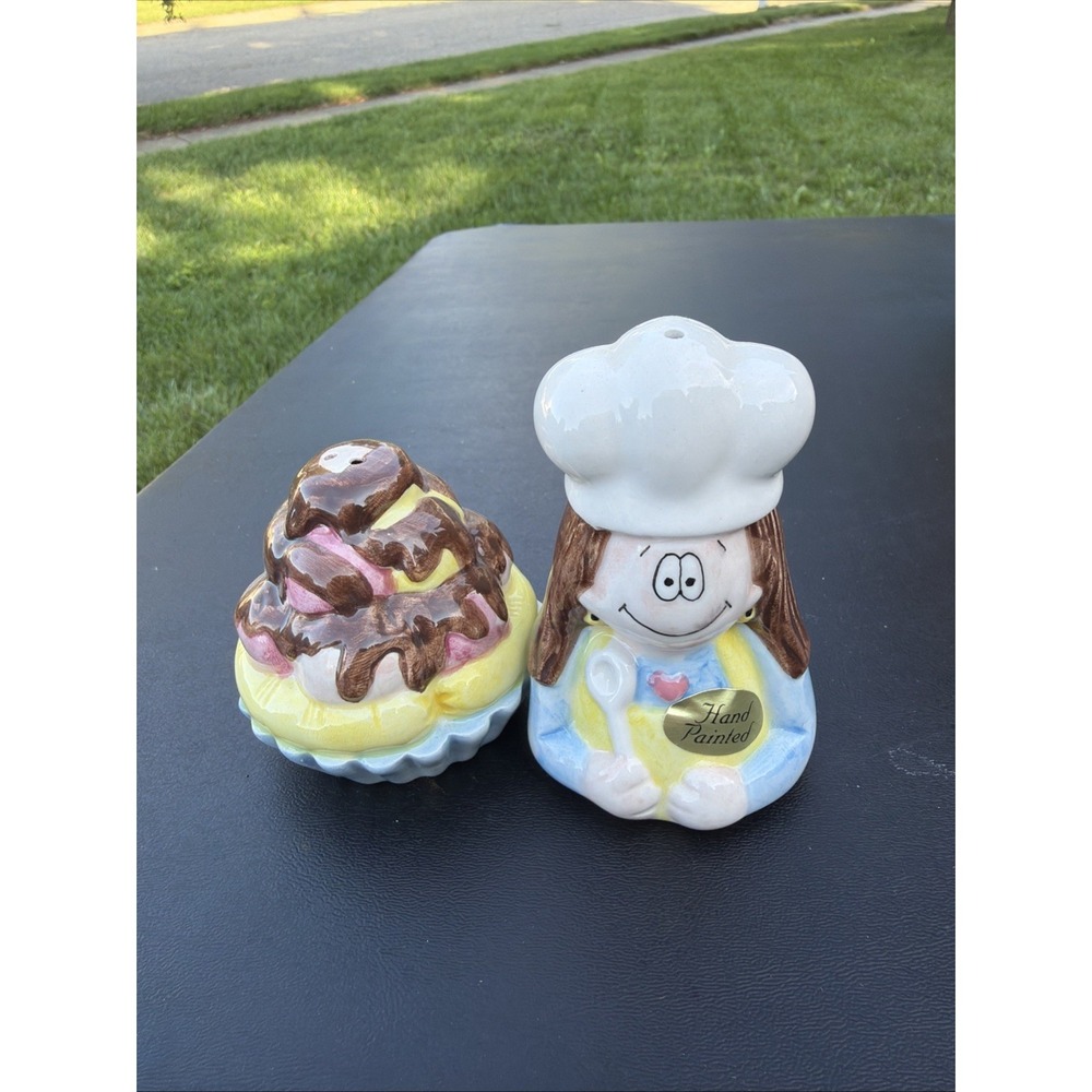 1995 Cathy Salt & Pepper Shaker Set Popular Comic Strip Cathy Kitchen Rare HTF